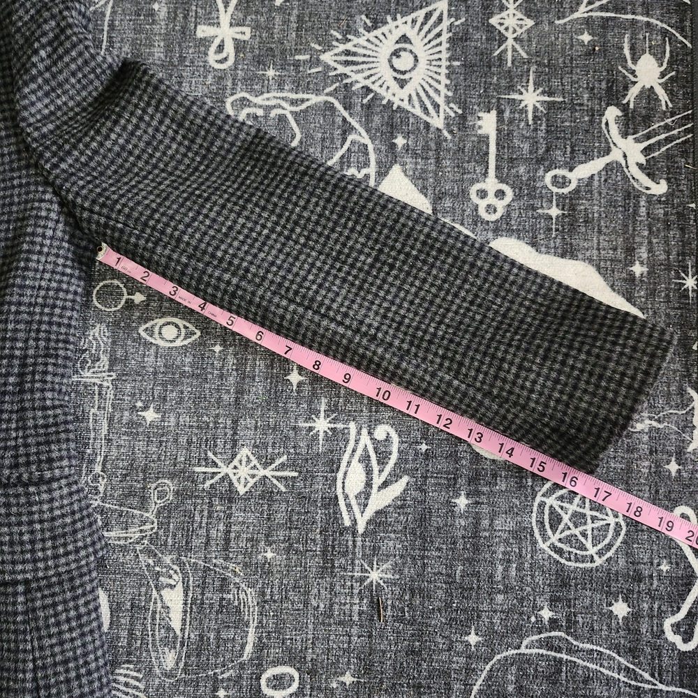 Club Monaco Black and Gray Checkered Trench Coat - Picture 3 of 9